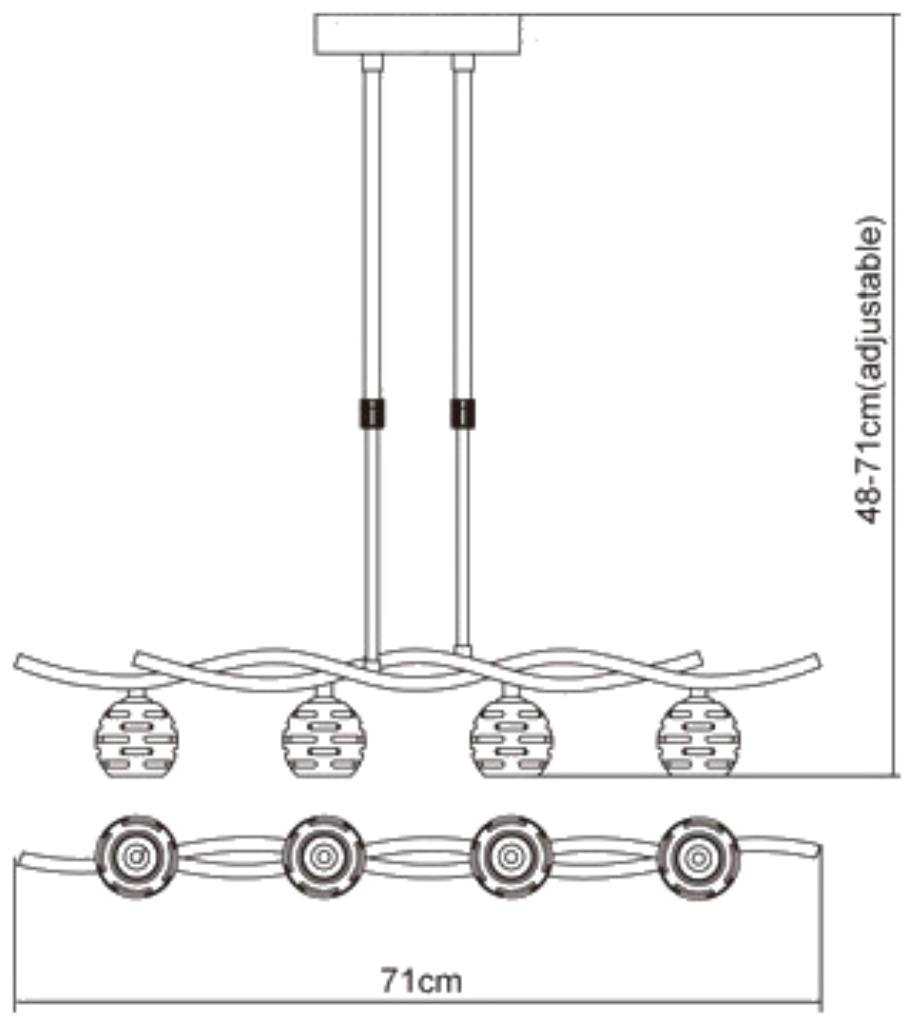 Dali Polished Brass Ceiling Lights Mantra Linear Fittings